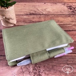 **帆布**A6サイズ手帳カバー【紀州帆布11号／カーキグリーン】ほぼ日手帳オリジナル・文庫本