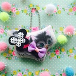 【再販☆】キュートなおしゃれ黒猫ちゃんキーホルダー