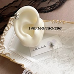 🧸アンティークシルバーくまさん軟骨ピアス 14G/16G/18G/20G 🧸