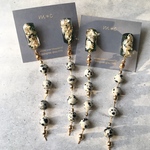 dalmatian jasper/square ピアス