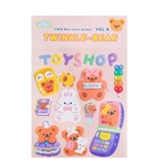 1シート TOYShopくまさん 韓国キラキラステッカー