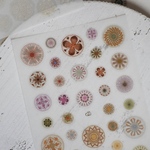★再入荷★[樂意] [LY-107] 繡系(Embroidery) レース柄 転写シール(剥離紙付き) 3種類各1枚