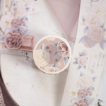 ★再入荷★[樂意] [LY-100] 繾色-椿(Camellia) 花柄 和紙マスキングテープ(剥離紙付き)