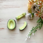 アボカドの箸置き スプーンレスト 3個セット/陶器