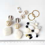 *1点限定* /ビーズ アソート/ ハンドメイド パーツ ビーズ アクリル 変形パーツ 大ぶり カボション ホワイト系 a-65