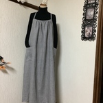 リネン　グレンチェック　キャミワンピース💕