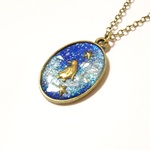 ☆ペンギン～銀河の中で～宇宙塗りレジン☆