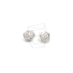 ERG-1831-MR【4個入り】ワイヤーノットボールチャーム,/Wire Knot Ball Charm