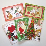猫のクリスマスポストカードセット・5枚組（もうそんな季節になってしまいました…）