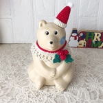 再販⑤しろくま貯金箱 クリスマス🎄ヒイラギ2点セット