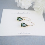 【特集掲載】ヴィンテージスワロフスキー　トルマリン 14kgf  / サージカルステンレス  Vintage Swarovski 金属アレルギー対応　スワロフスキー