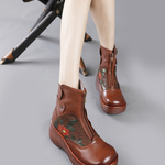 ♥秋冬ハンドメイド新作♥本革シューズ レディース厚底 パンプス ブーツ 　22.5cm～25cm 2色#455