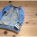 再販♡キリンさん＆ダンガリー春色ラグラントレーナー♪90サイズ