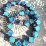 【2コセット】JIRI＊IVANA#czech beads#チェコビーズ　slice UFO 🛸12✖️11㎜ combination color(blue系)/dark bronze