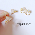 petit flower&pearl pierce