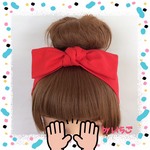 【送料無料】赤リボン★ヘアバンド
