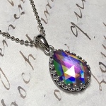 【水晶×レジン】暁の幻氷融晶『水術操具・浄彩煌』紫牡丹