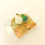 陶器風しずく水玉ブローチ