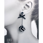【再販3】Blackダイス.:＊・ピアス イヤリング サイコロ