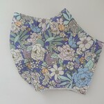 🈹２枚セット ネルソンブルー花柄マスク