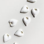 【4pcs white #50】heart metal parts