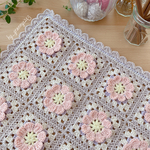 🌸お花モチーフ🌸マルチカバー     コットンのマルチカバー❁✿✾