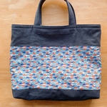 【ｐ様ご予約品】★レッスンバッグ＊リバティ・カーズ☆ブルー＆レッド★