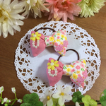 春色パールのお花畑リボン