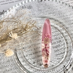 .*･ﾟ押し花×ピンク レジン ヘアクリップ.ﾟ･*.#134
