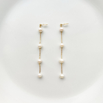 淡水パール チェーン ピアス イヤリング