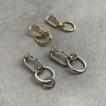 225. 再販4way チャンキーフープステンレスピアス/イヤリング　