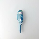 ルリコンゴウインコ漆ブローチ