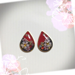 ✳︎和柄 花柄 しずくピアス✳︎