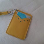 本革　パスケース　イエロー