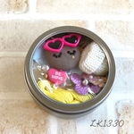 貼るだけで簡単に大人可愛いバッグチャームが作れる♡ハンドメイドキット缶詰【リピ缶】ドールフェイスキット☆365日常夏ガール【Sunny】❤︎デザイン6種❤︎限定6缶❤︎アレンジ自由・ライセンスフリー☆