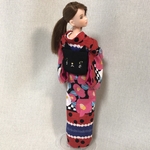 ジェニー・momoko 着物　ハロウィン　猫の帯①