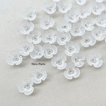 100pac✿︎11mm フラワー　パーツ　フロスト