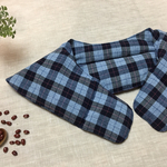 じわ〜とあったかあずきほっとネックピロー（チェック　ブルー)