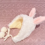 うさぎアニマルシリーズ♡ポンポン帽子☆ふわふわうさぎイエロー
