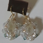 カットガラス・flower・ピアス・1点物