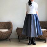 異素材8枚はぎフレアースカート♪