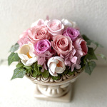 ピンク系のアレンジ♪薔薇バラプレゼントプリザお誕生日サプライズ結婚祝いお礼ギフト