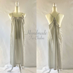 キャミソール  ドレス エプロン・黒のストライプ