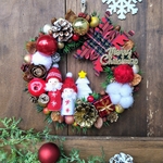 クリスマス  タータンチェックの星のクリスマスリース