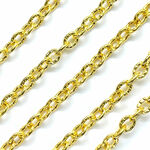 織り目加工あずきチェーン 5m 切り売り ゴールド 【A414】