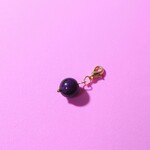 大粒 スギライト 天然石 マスクチャーム(スマホピアス)