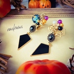 Halloween ＊ pumpkin black ＊ パンプキン ハロウィン ジャックオランタン デザイン 仮装 衣装 ゴスロリ ゴシック ビジュー 個性的 個性派 メタル 贈り物 ブラック 黒
