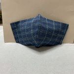 ［送料無料］マスク大人用　藍染しじら織