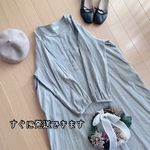 ☆新作☆すぐに発送☆小さなボタンが可憐なふんわりワンピース☆秋冬ワンピース☆コットン両面起毛☆L〜LL☆グレー☆ゆったりワンピース☆