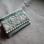 インド刺繍リボンポケットティッシュケース(125)
